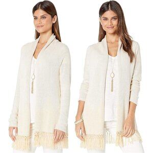 Lilly Pulitzer Tatum Long Fringe Hem Cardigan Size XS 41608